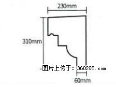 产品分解图型 - 檐口线，型号：SX311-YK-3，规格：230x310mm(3) - 荆州三象EPS建材 jingzhou.sx311.cc